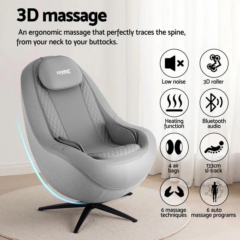 Livemor Massage Chair Electric Recliner Home Massager 3D ROLI - Mekamart Australia
