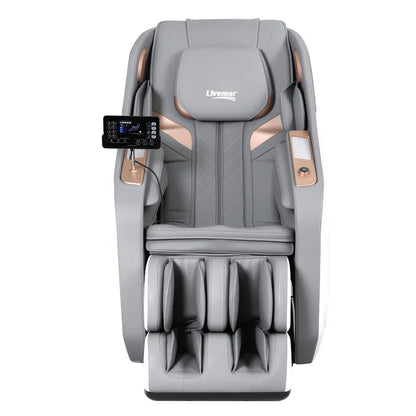 Livemor 4D Massage Chair Electric Recliner Double Core Mechanism Massager ROWA White - Mekamart Australia