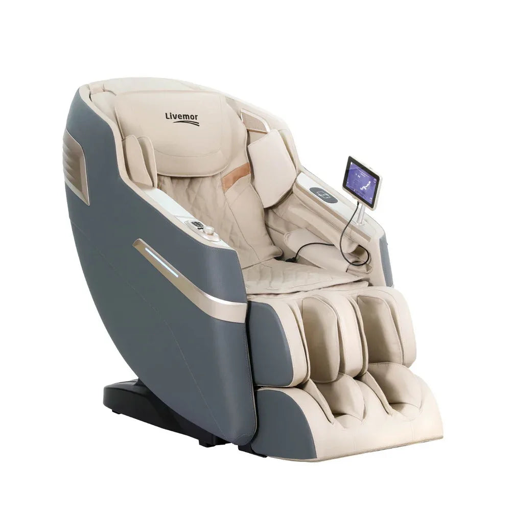 Livemor 4D Massage Chair Electric Recliner Home Massager Gray Sina - Mekamart Australia