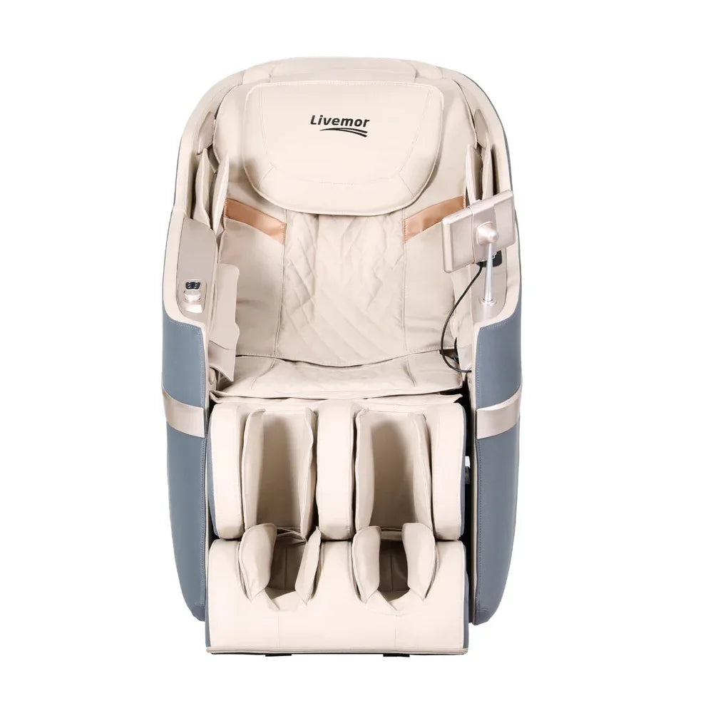 Livemor 4D Massage Chair Electric Recliner Home Massager Gray Sina - Mekamart Australia