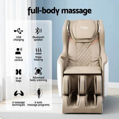 Livemor Massage Chair Electric Recliner Home Massager 3D OLIN - Mekamart Australia