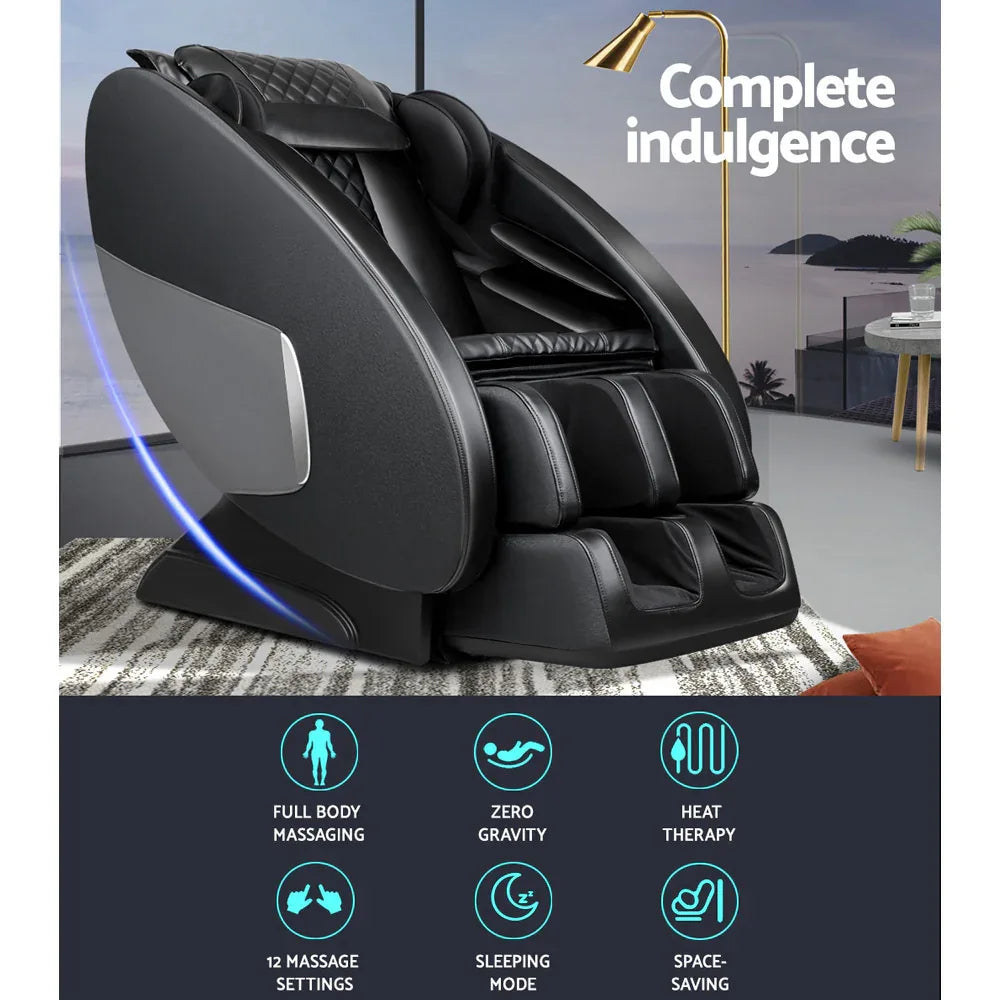 Livemor Massage Chair Electric Recliner Massager Black Ellmue - Mekamart Australia