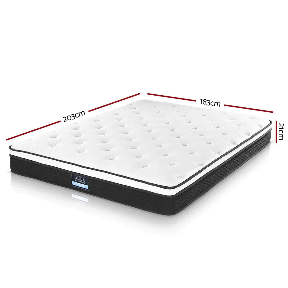 Giselle Bedding 21cm Mattress Euro Top King - Mekamart Australia