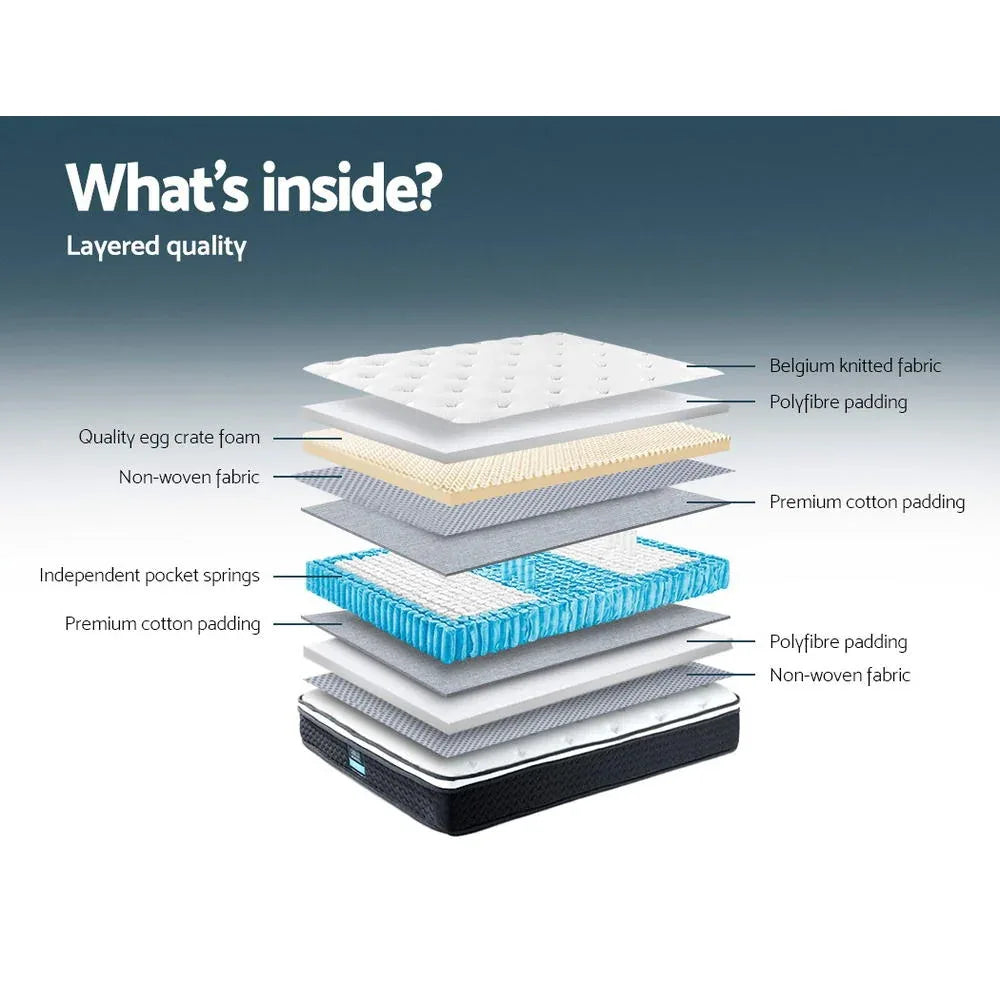 Giselle Bedding 21cm Mattress Euro Top Single - Mekamart Australia
