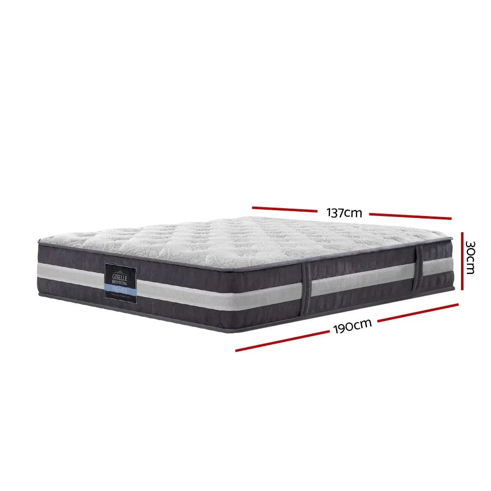 Giselle Bedding 30cm Mattress Pocket Spring Double - Mekamart Australia