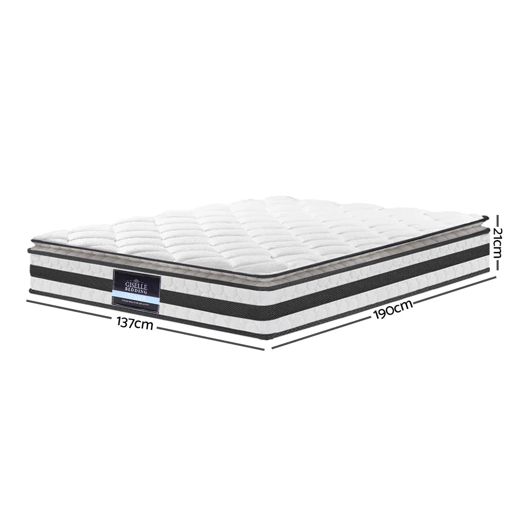 Giselle Bedding 21cm Mattress Pillow Top Double - Mekamart Australia