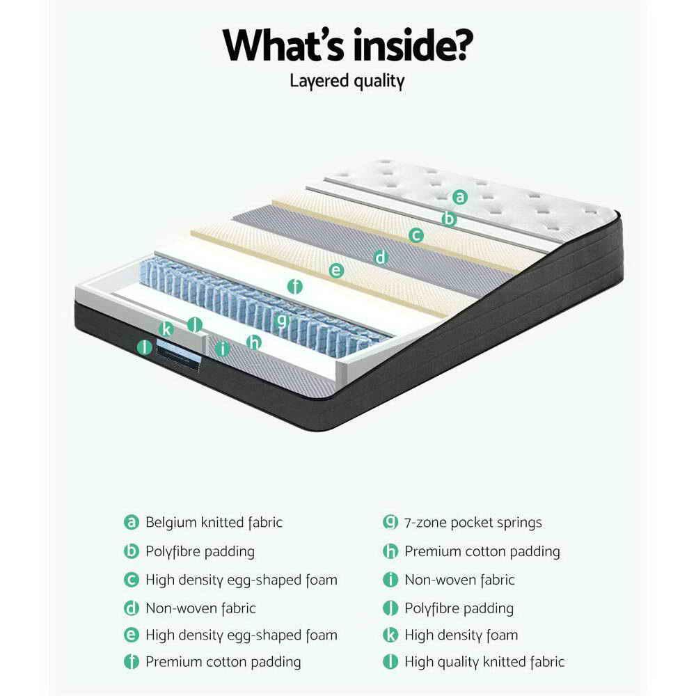 Giselle Bedding 34cm Mattress Euro Top Double - Mekamart Australia