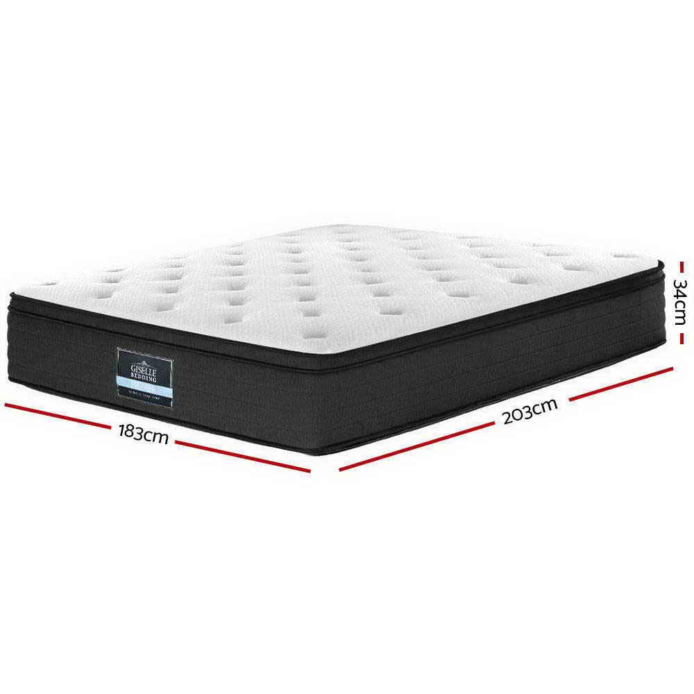 Giselle Bedding 34cm Mattress Euro Top King - Mekamart Australia