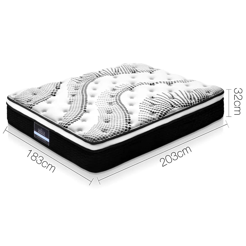 Giselle Bedding 32cm Mattress Euro Top King - Mekamart Australia