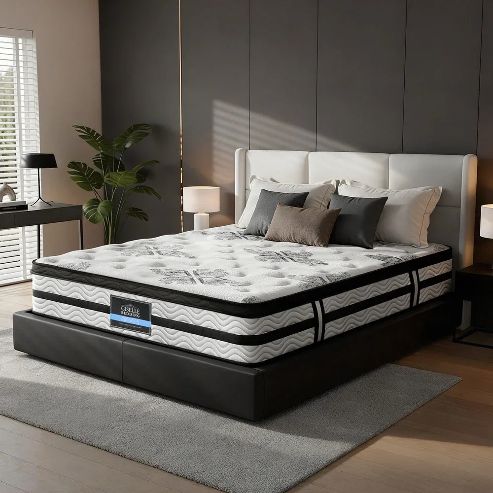 Giselle Bedding 34cm Mattress Euro Top Pocket Spring Double - Mekamart Australia
