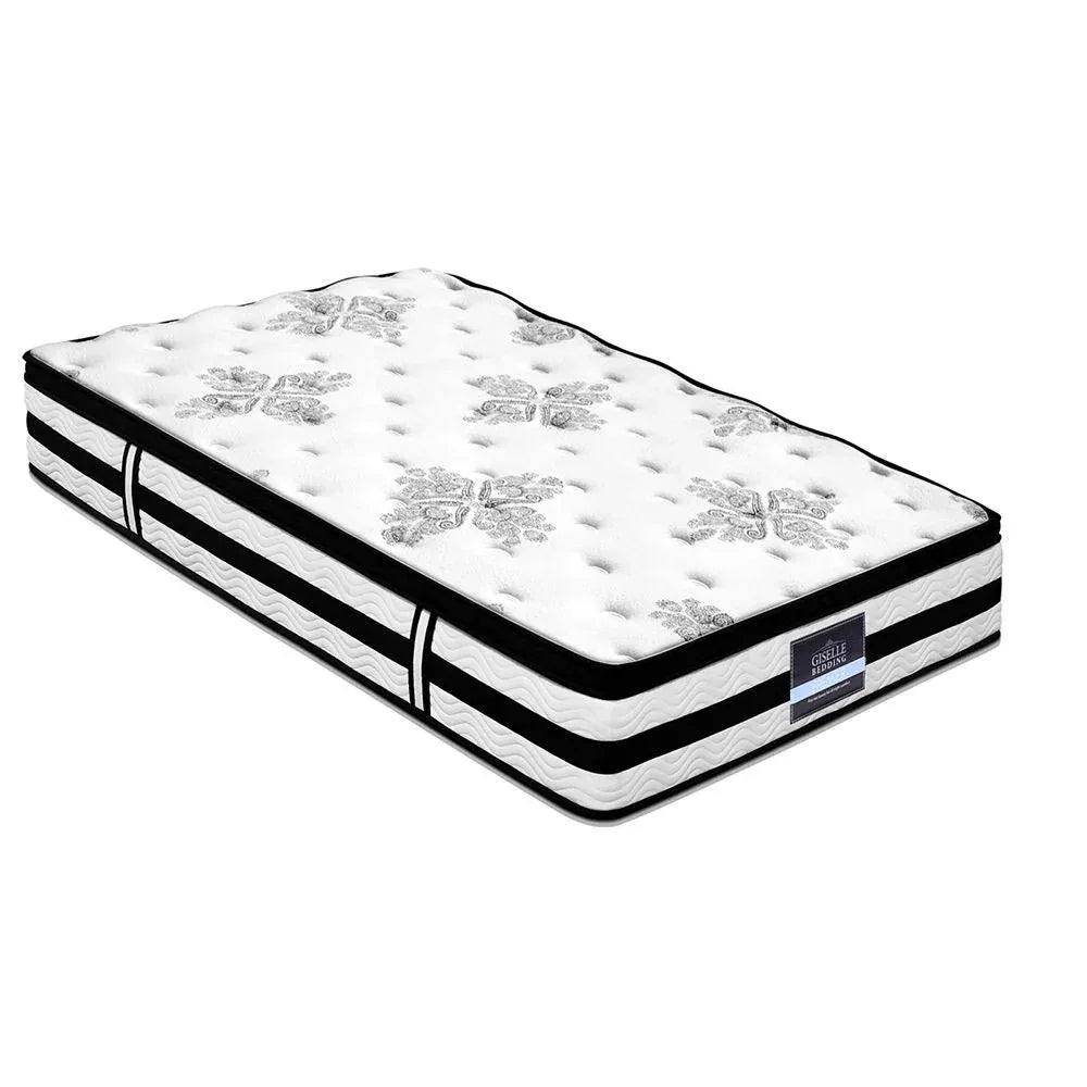 Giselle Bedding 34cm Mattress Euro Top Pocket Spring King Single - Mekamart Australia