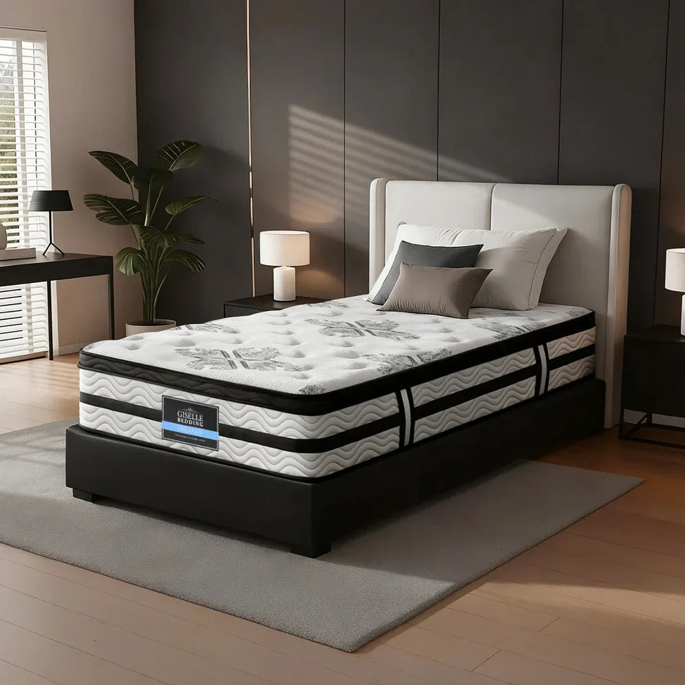 Giselle Bedding 34cm Mattress Euro Top Pocket Spring Single - Mekamart Australia