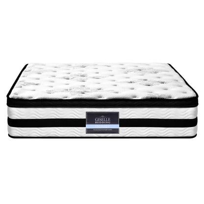 Giselle Bedding 34cm Mattress Euro Top Pocket Spring Super King - Mekamart Australia