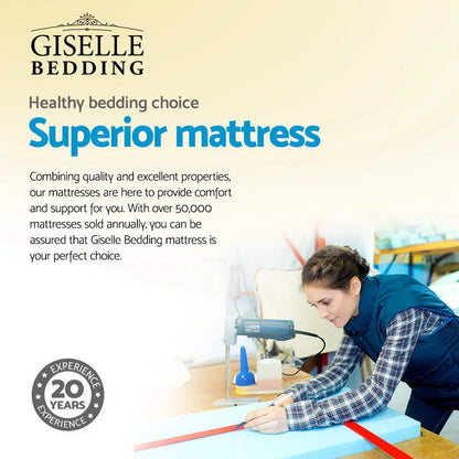 Giselle Bedding 34cm Mattress Cool Gel Memory Foam Double - Mekamart Australia