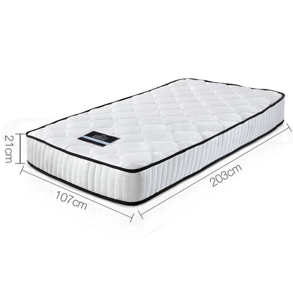 Giselle Bedding 21cm Mattress Tight Top King Single - Mekamart Australia