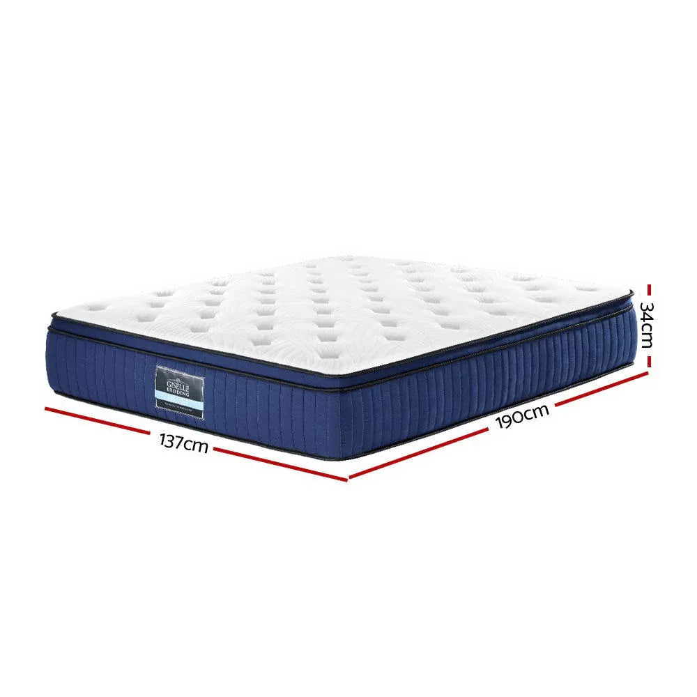 Giselle Bedding 34cm Mattress Cool Gel Memory Foam 7 Zone Double - Mekamart Australia