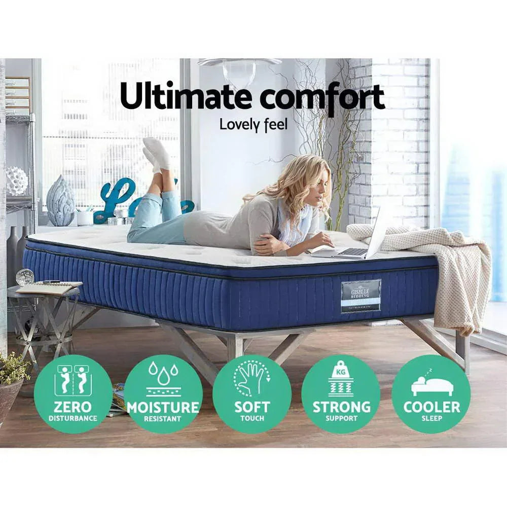 Giselle Bedding 34cm Mattress Cool Gel Memory Foam 7 Zone Double - Mekamart Australia