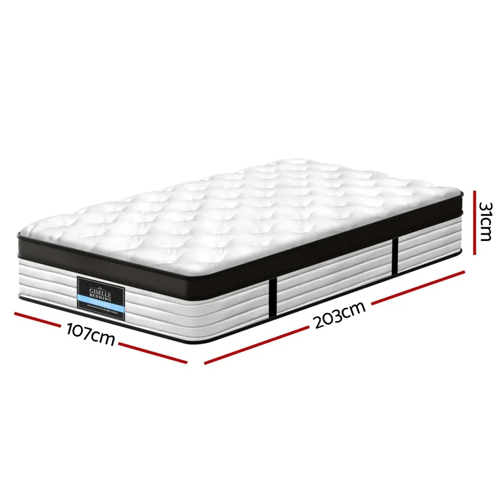 Giselle Bedding 31cm Mattress Euro Top King Single - Mekamart Australia