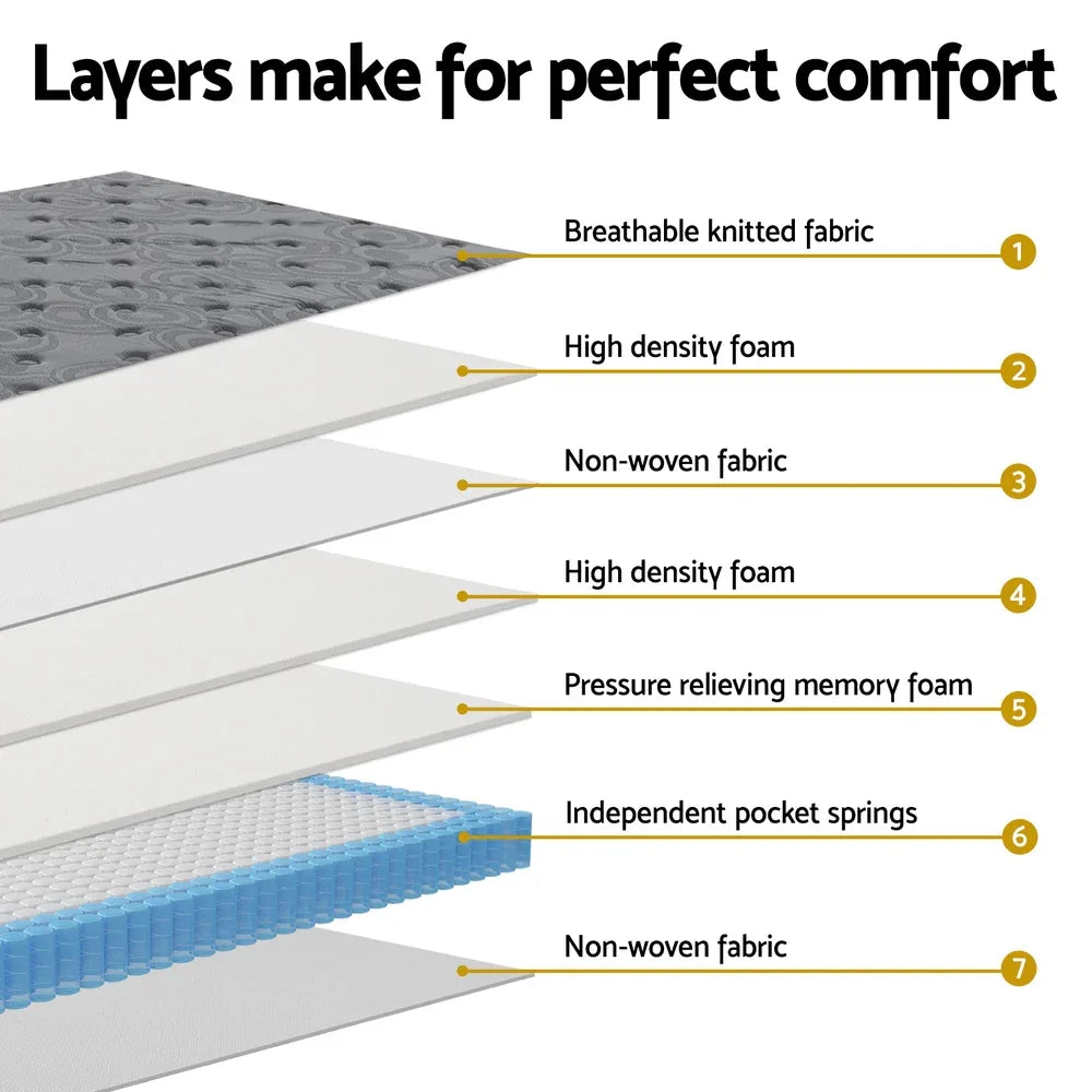 26cm Mattress Bed Giselle King Single - Mekamart Australia