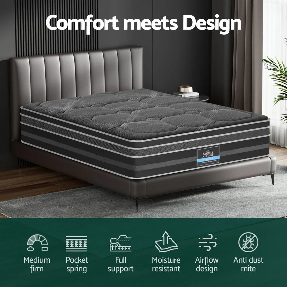 Giselle Bedding 35cm Mattress Bamboo Cover Double - Mekamart Australia
