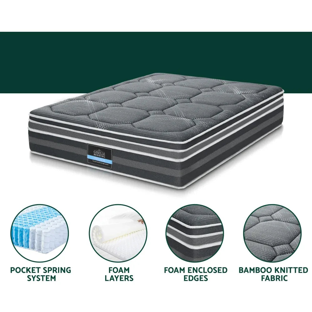 Giselle Bedding 35cm Mattress Bamboo Cover Double - Mekamart Australia