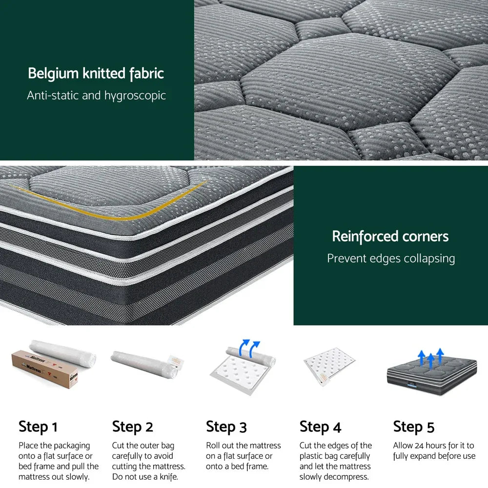 Giselle Bedding 35cm Mattress Bamboo Cover Double - Mekamart Australia