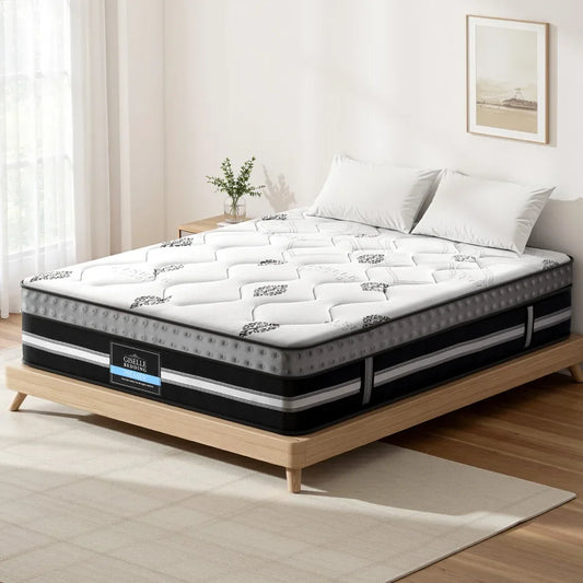 Giselle Bedding King Mattress 35cm Bed in a Box Pocket Spring Gel Memory Foam - Mekamart Australia