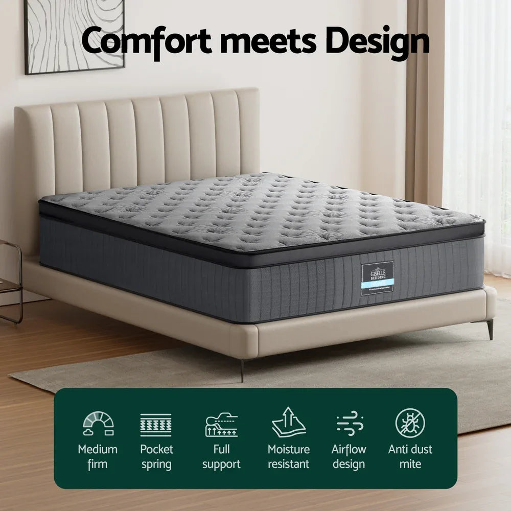 Bed Mattress Giselle 34cm King - Mekamart Australia