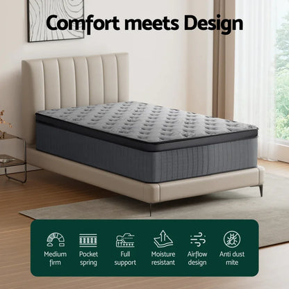Bed Mattress Giselle 34cm King Single - Mekamart Australia