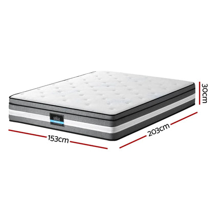 Giselle Bedding 30cm Mattress Gel Foam Pocket Spring Queen - Mekamart Australia