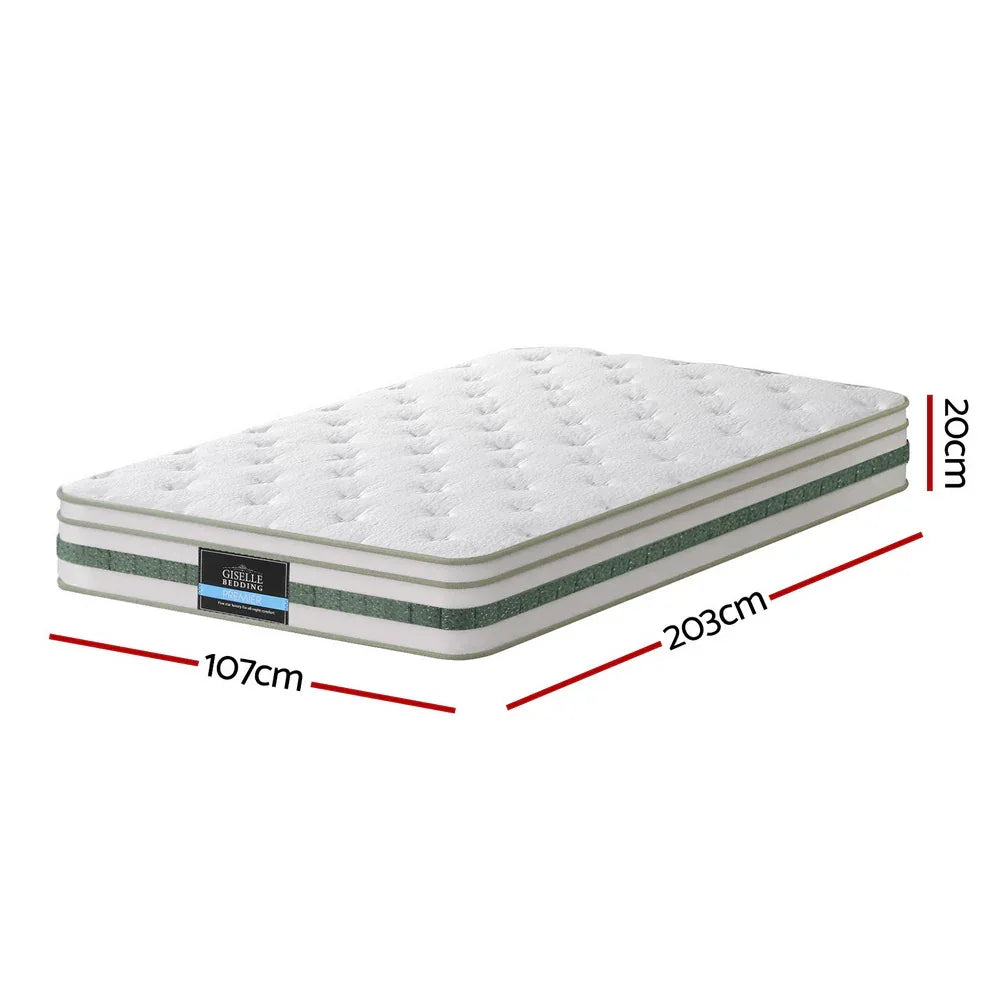 20cm Giselle Mattress King Single Green Tea Mattresses - Mekamart Australia