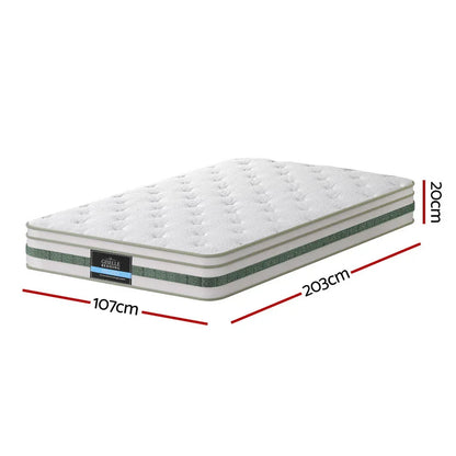 20cm Giselle Mattress King Single Green Tea Mattresses - Mekamart Australia