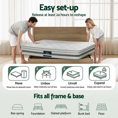 20cm Giselle Mattress King Single Green Tea Mattresses - Mekamart Australia