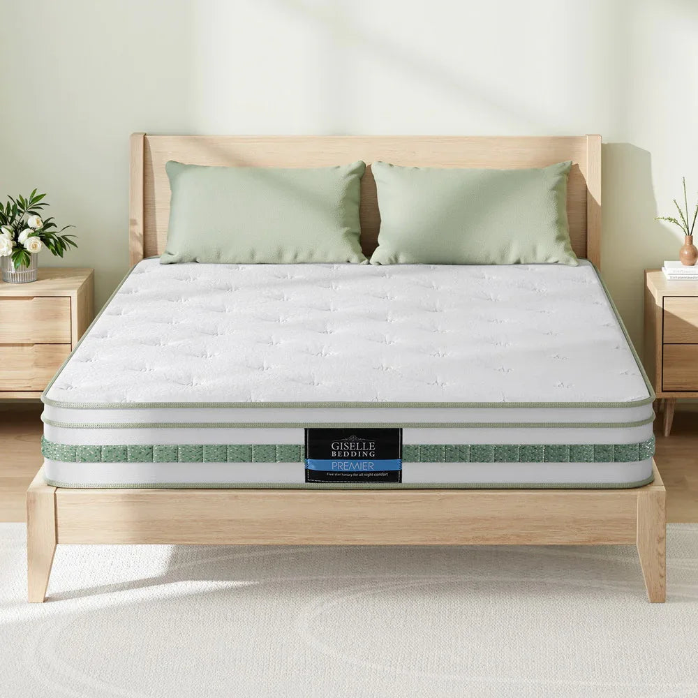 20cm Giselle Mattress Queen Green Tea Mattresses - Mekamart Australia