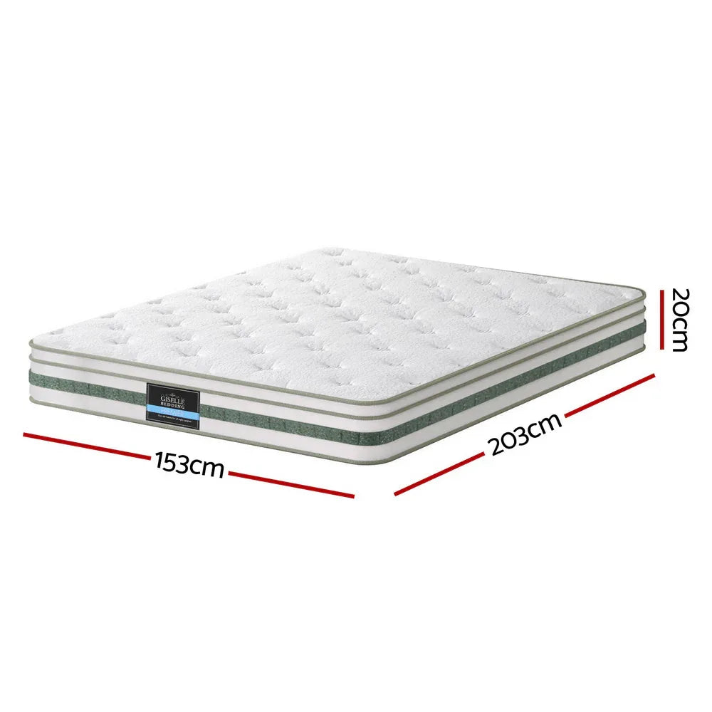 20cm Giselle Mattress Queen Green Tea Mattresses - Mekamart Australia