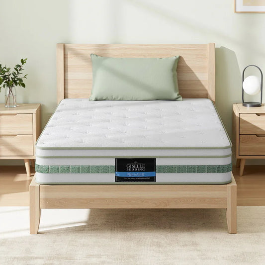 20cm Giselle Mattress Single Green Tea Mattresses - Mekamart Australia