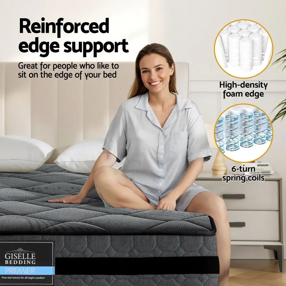Giselle Bedding 22cm Mattress Medium Firm King - Mekamart Australia