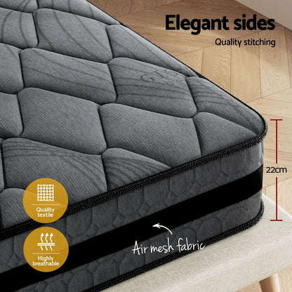 Giselle Bedding 22cm Mattress Medium Firm King - Mekamart Australia
