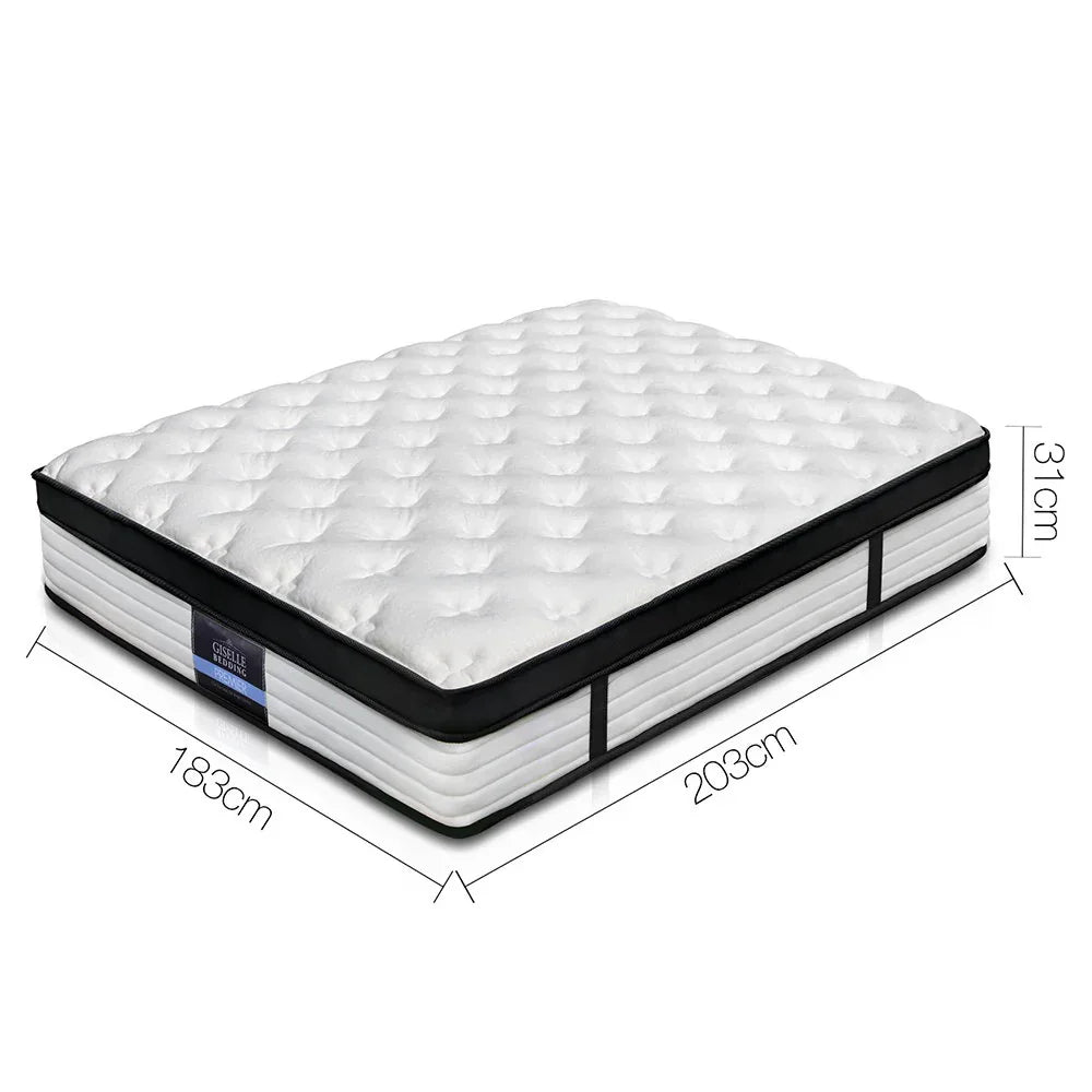 Giselle Bedding 31cm Mattress Euro Top King - Mekamart Australia
