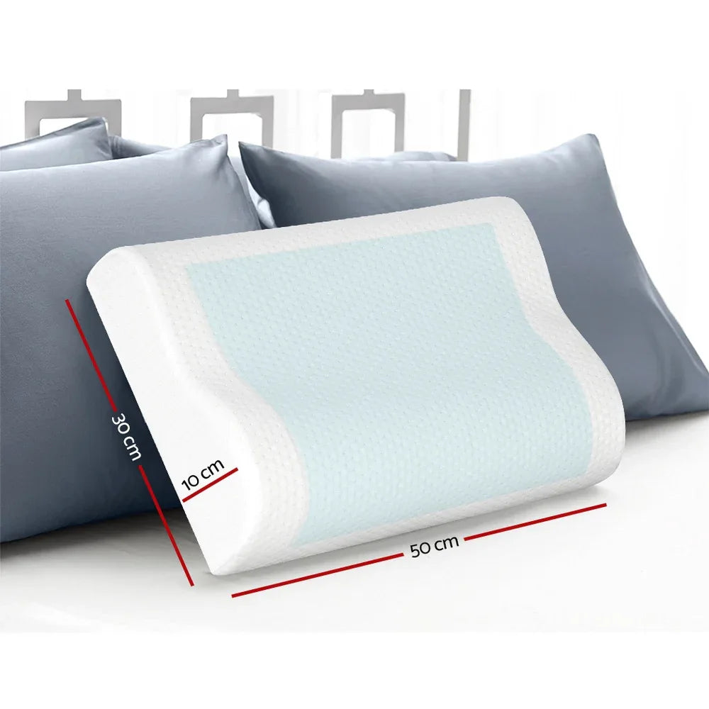 Giselle Bedding Contour Pillow Cool Gel Twin Pack - Mekamart Australia