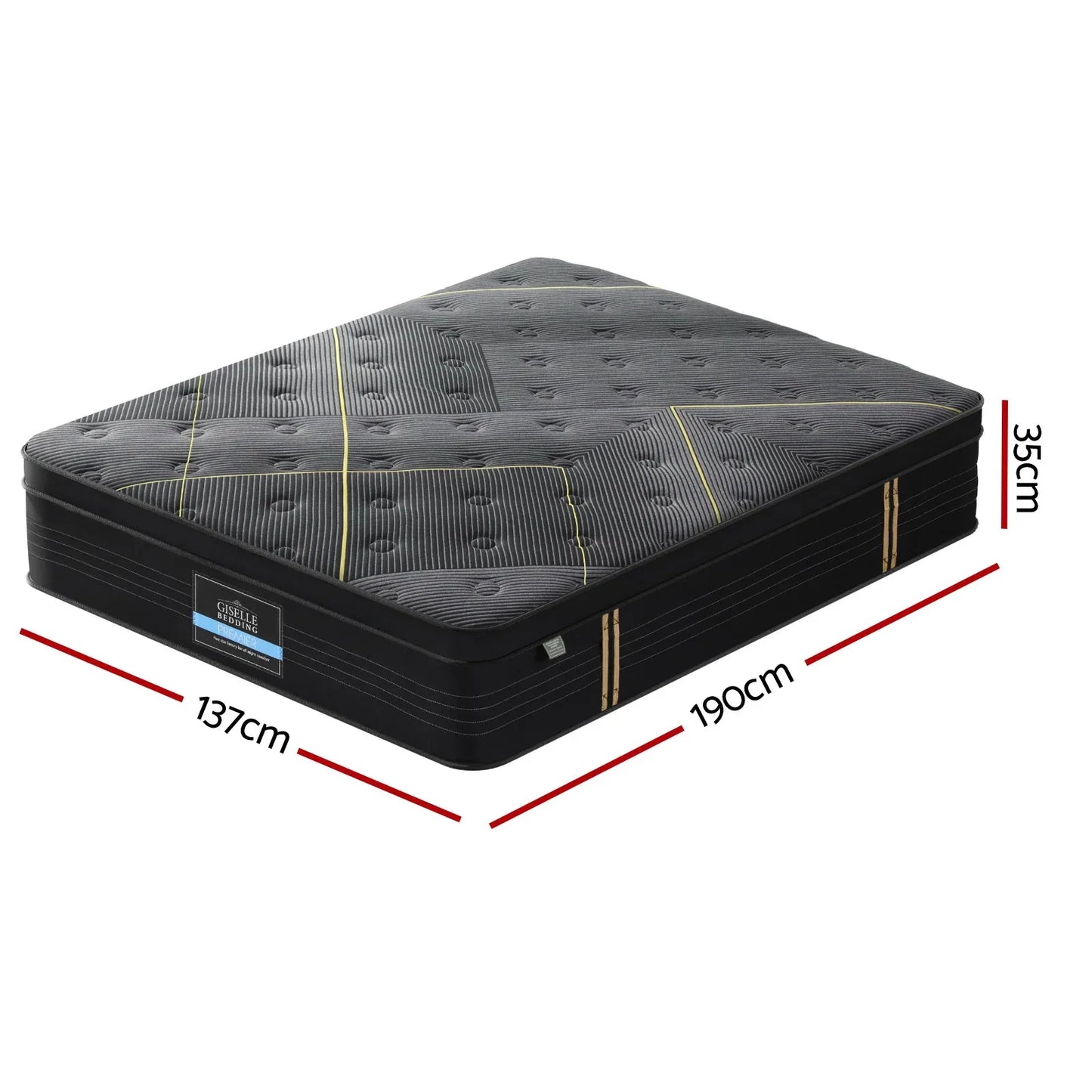 35cm Giselle Mattress Double Bed Bamboo Pocket Firm Foam - Mekamart Australia
