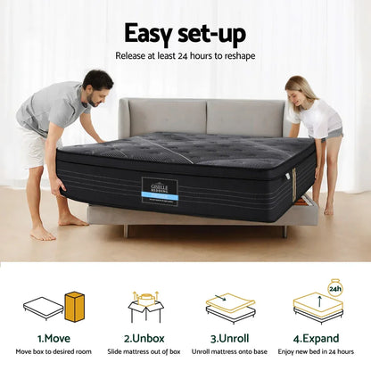 35cm Giselle Mattress Double Bed Bamboo Pocket Firm Foam - Mekamart Australia