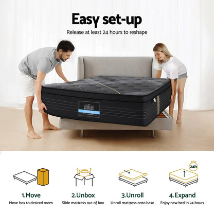 35cm Giselle Mattress Single Bed Bamboo Pocket Firm Foam - Mekamart Australia