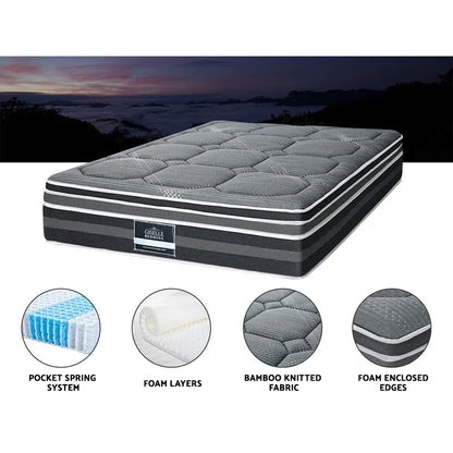 Giselle Bedding 35cm Mattress Bamboo Cover King - Mekamart Australia