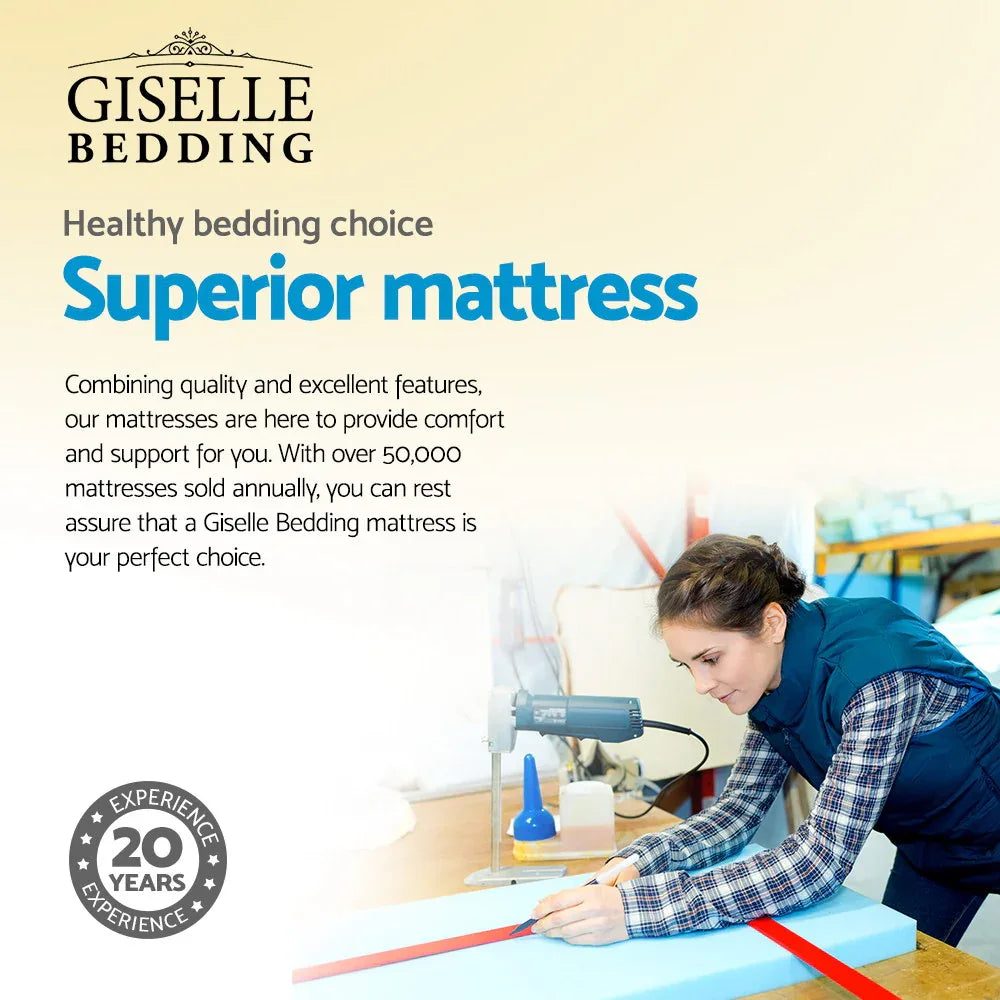 Giselle Bedding 24cm Mattress Super Firm Double - Mekamart Australia