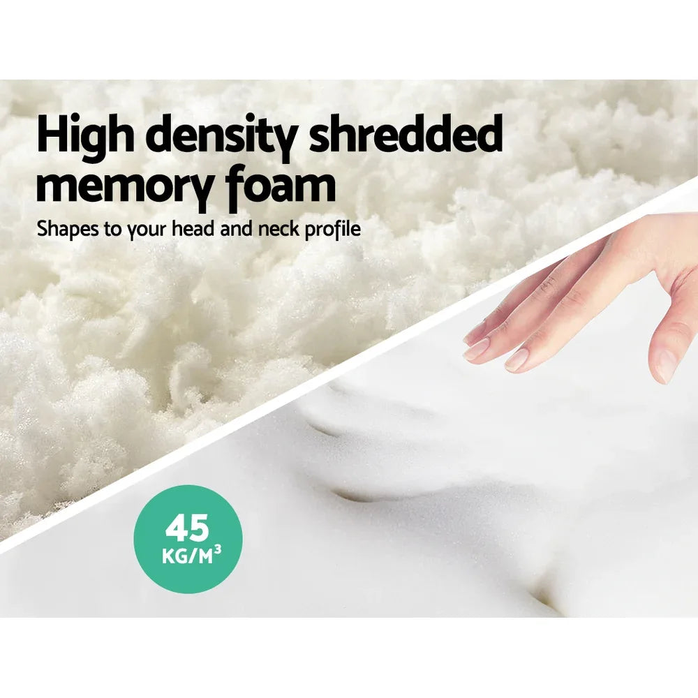 Giselle Bedding Memory Foam Pillow 19cm Thick Twin Pack - Mekamart Australia