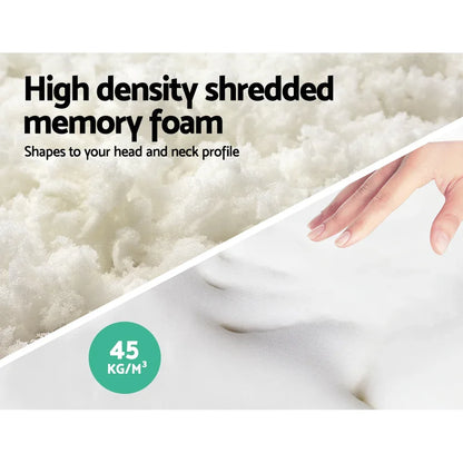 Giselle Bedding Memory Foam Pillow 19cm Thick Twin Pack - Mekamart Australia