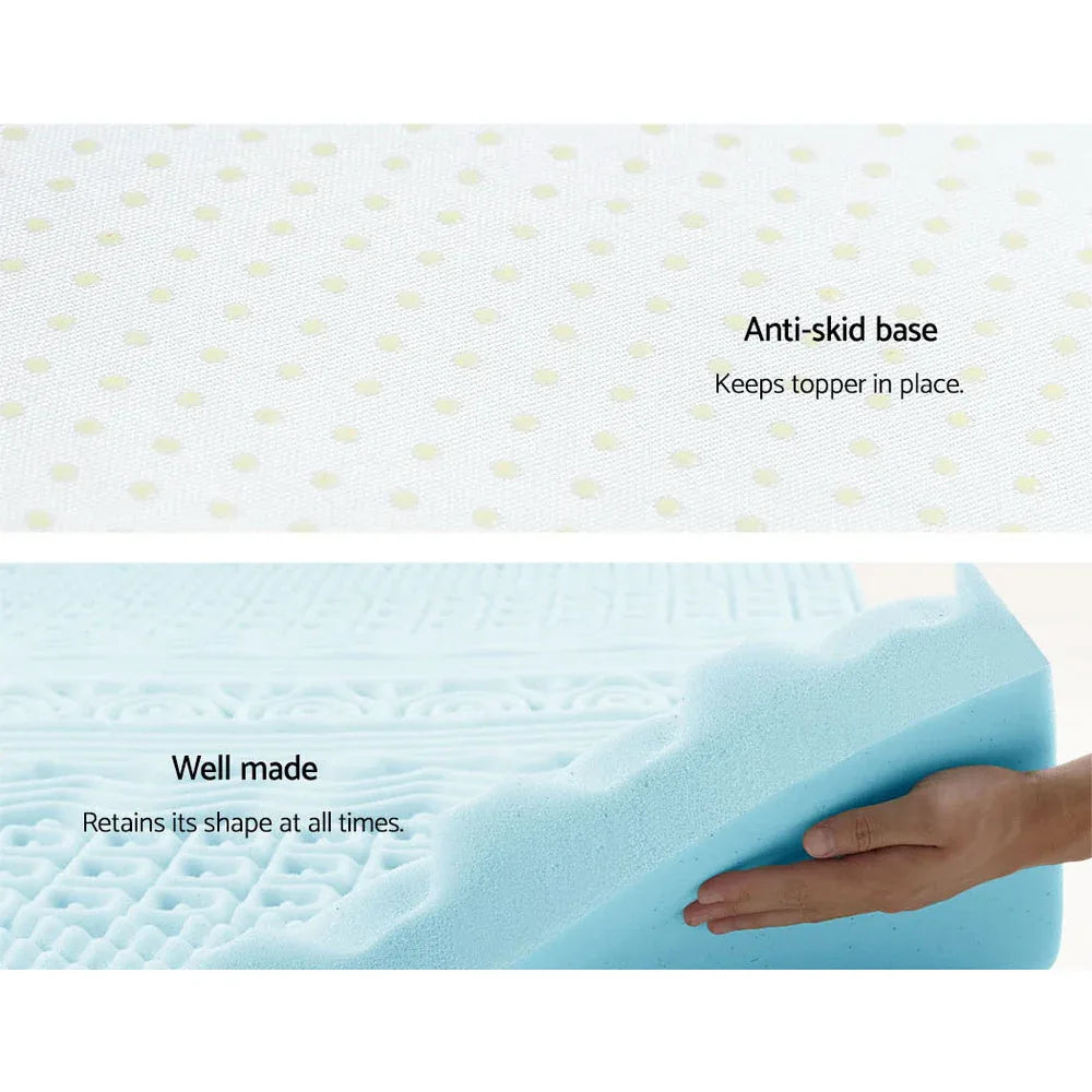 Giselle Bedding Memory Foam Mattress Topper 11-Zone 8cm Single - Mekamart Australia
