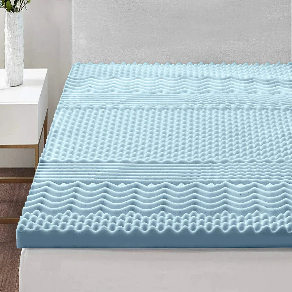 Giselle Bedding Memory Foam Mattress Topper 7-Zone 5cm King - Mekamart Australia