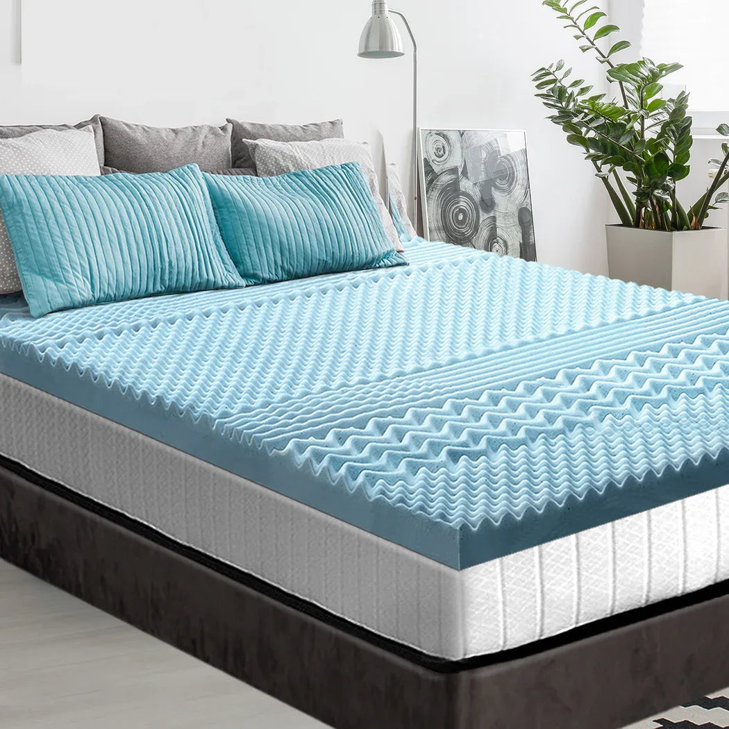 Giselle Memory Foam Mattress Topper 7-Zone 8cm King Single - Mekamart Australia